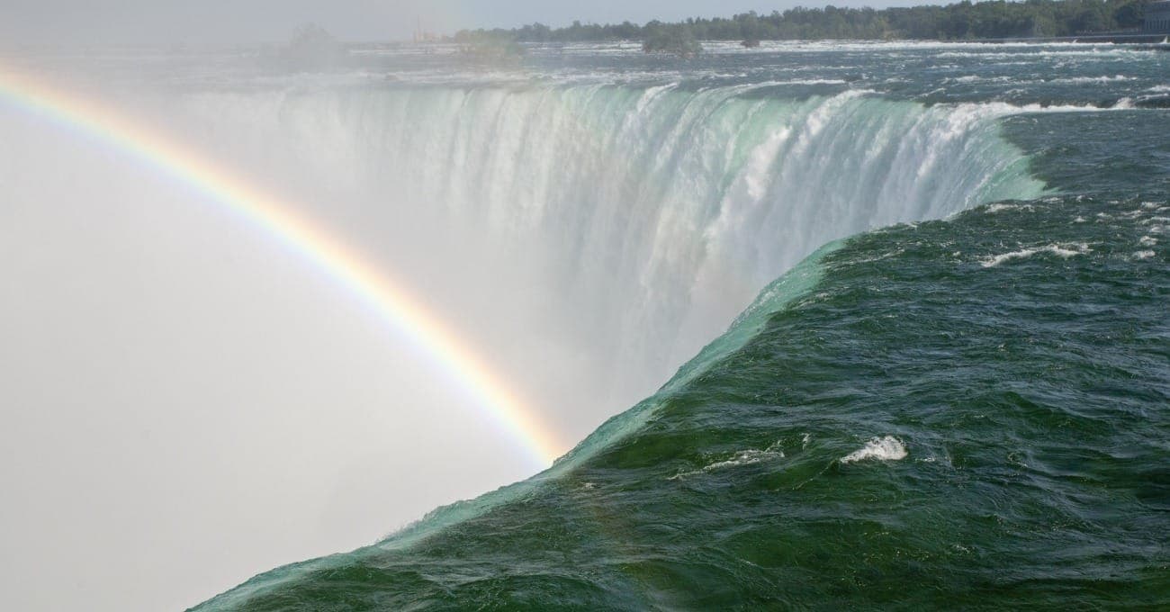 As Cataratas do Niágara, na América do Norte