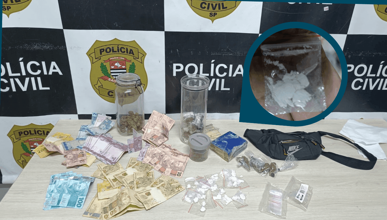 As drogas encontradas foram apreendidas