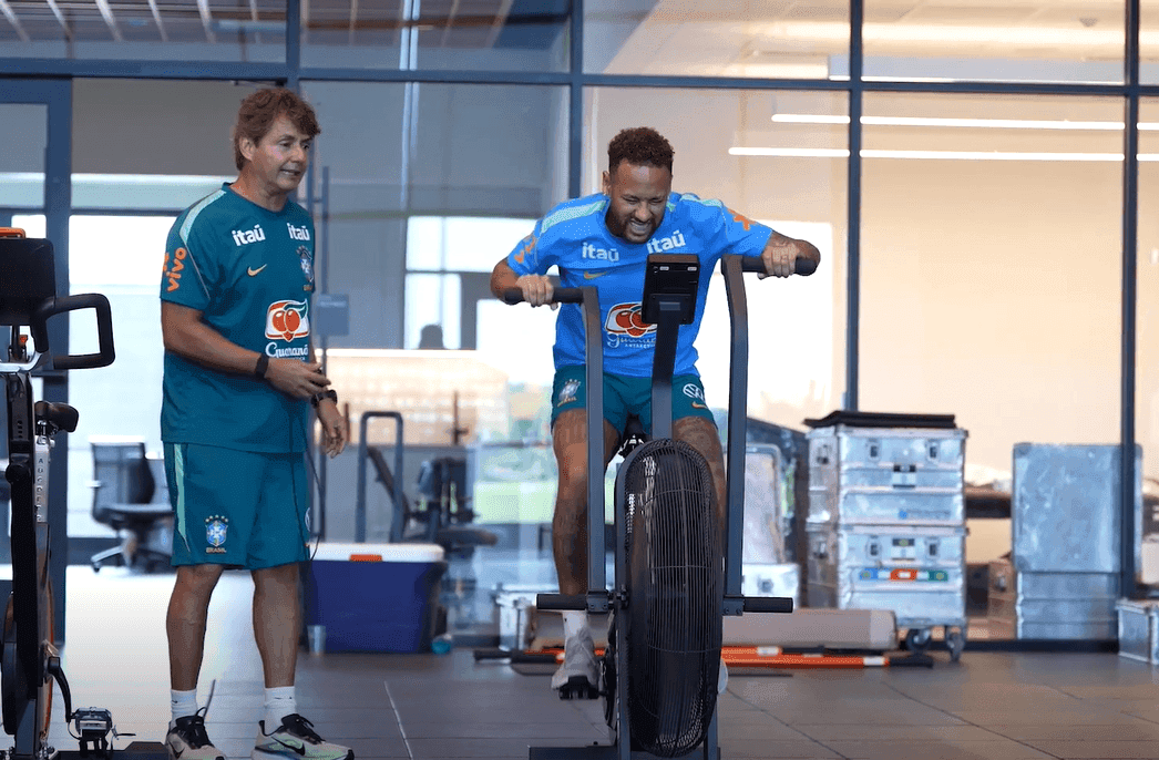 Neymar em preparação na Seleção Brasileira