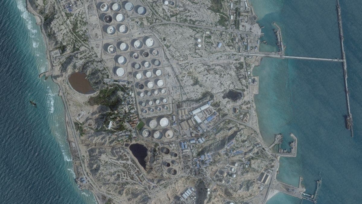 Terminal petrolífero na Ilha de Kharg, no Irã