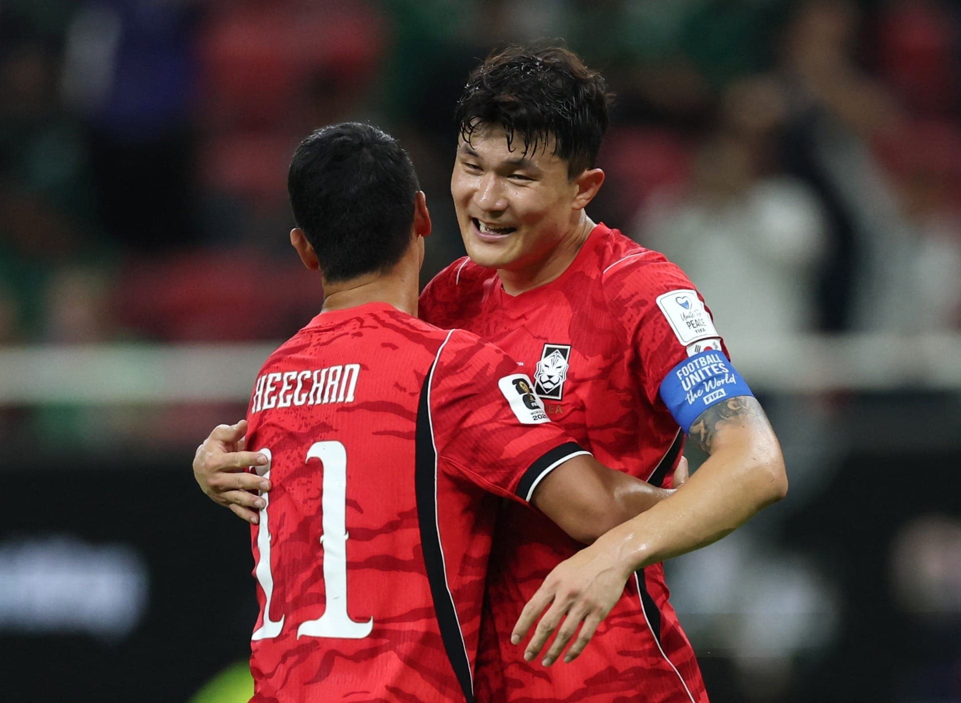 Coreia do Sul comemora vitória contra República Tcheca