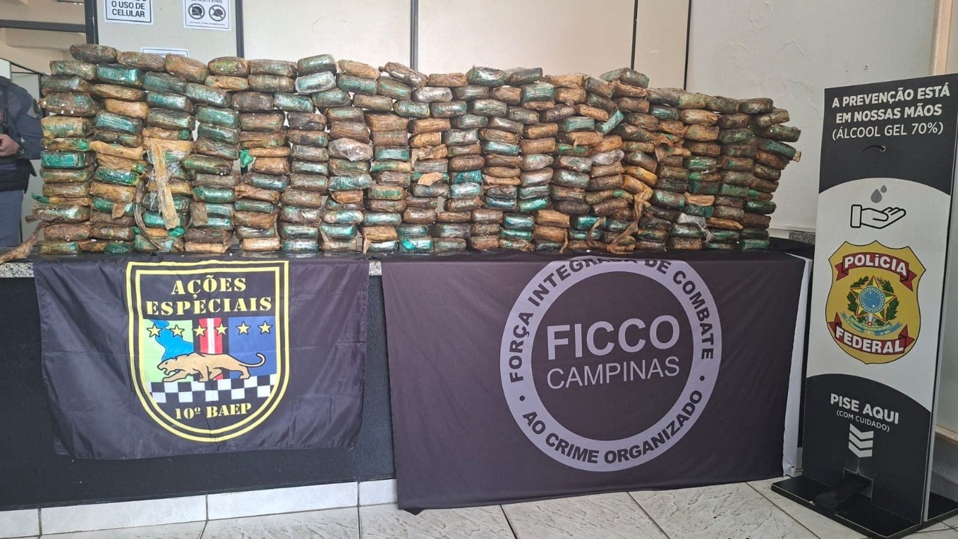 Drogas apreendidas pela operação integrada entre as polícias