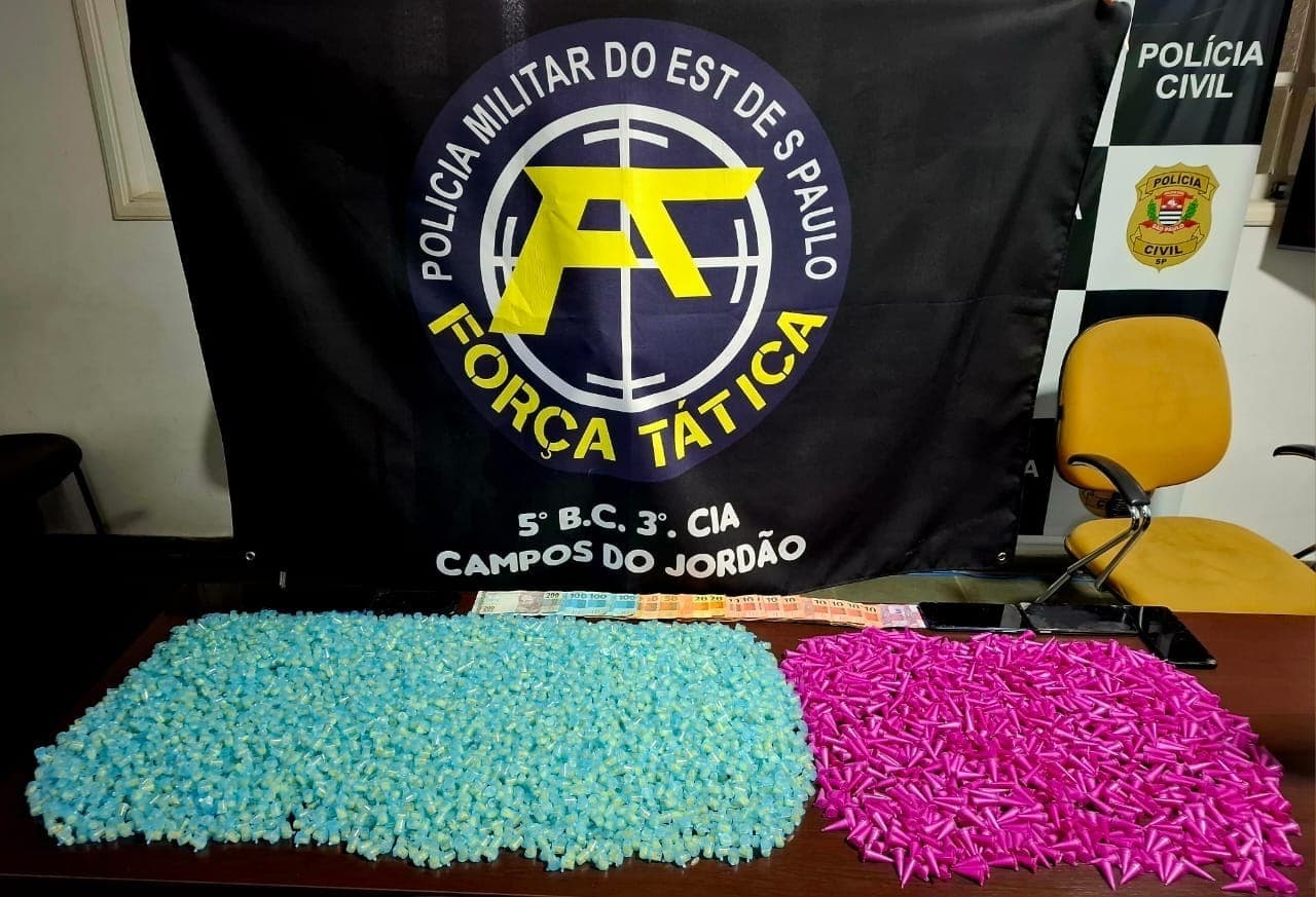 Cinco são detidos com quase 5 mil porções de drogas em Campos do Jordão