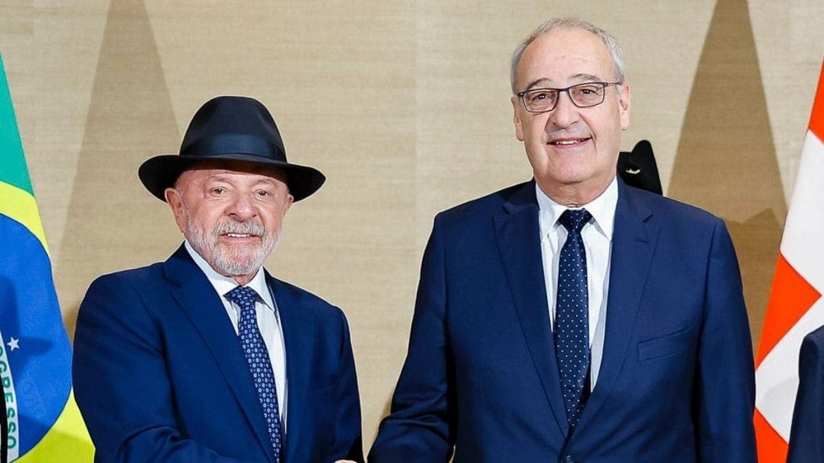 Lula com o presidente da Suíça, Guy Parmelin