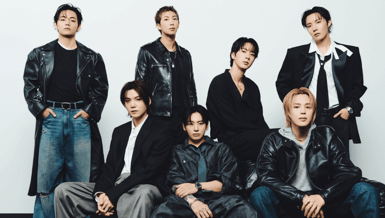 Foto de divulgação do grupo de K-Pop BTS