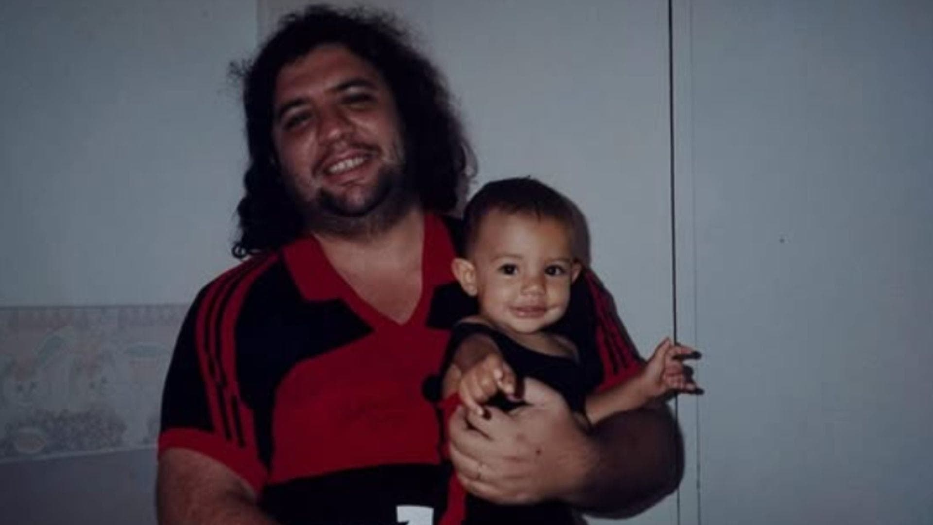 Júlia Besserman com o pai, Bussunda