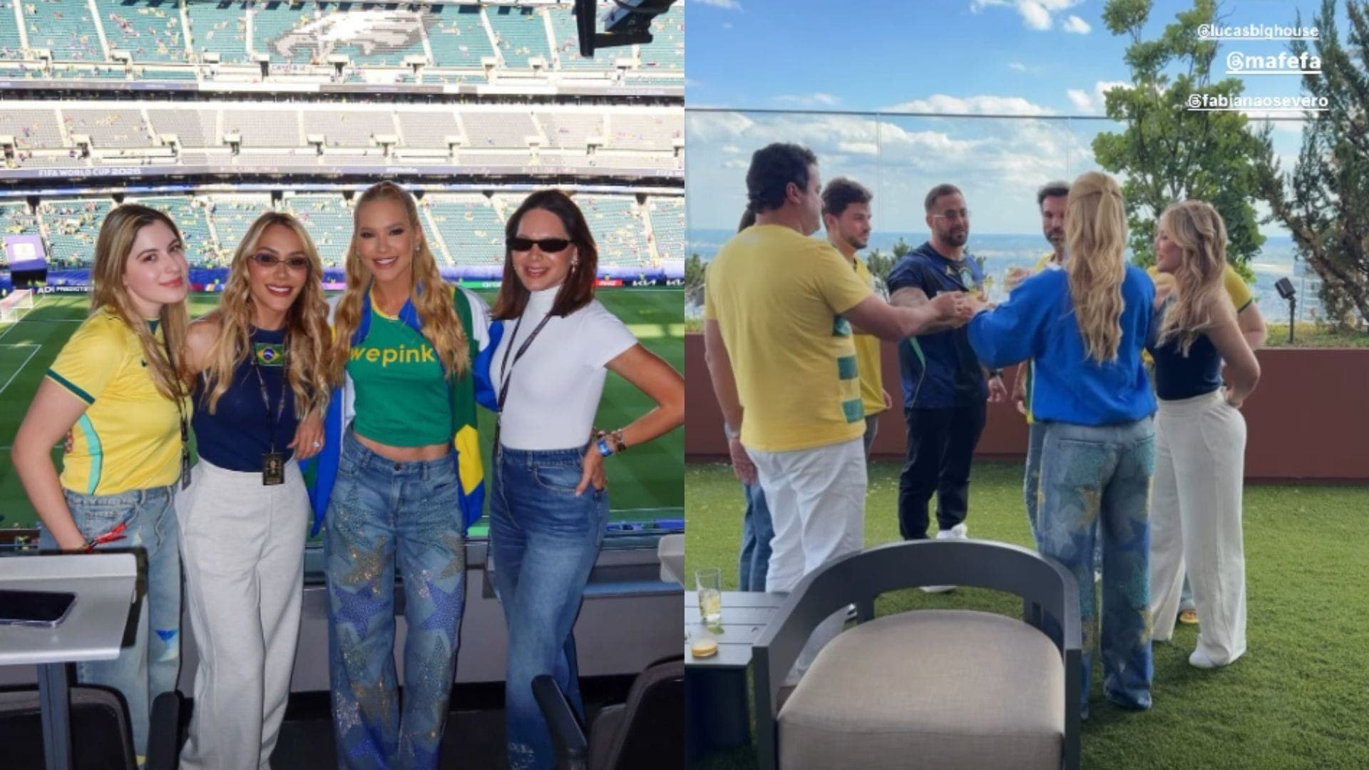 Virginia Fonseca com Samara Pink e família de Gustavo Severo