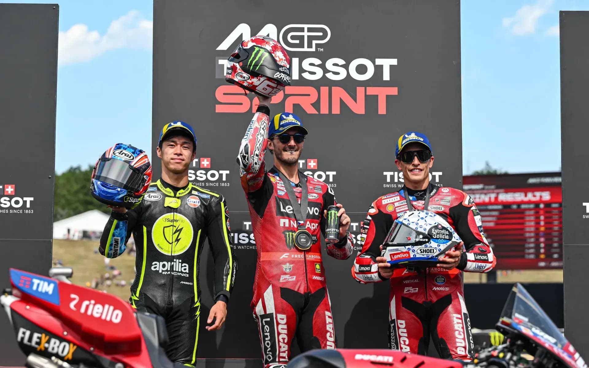 Bagnaia vence sprint em Brno; Bezzecchi é suspenso e Moreira abandona