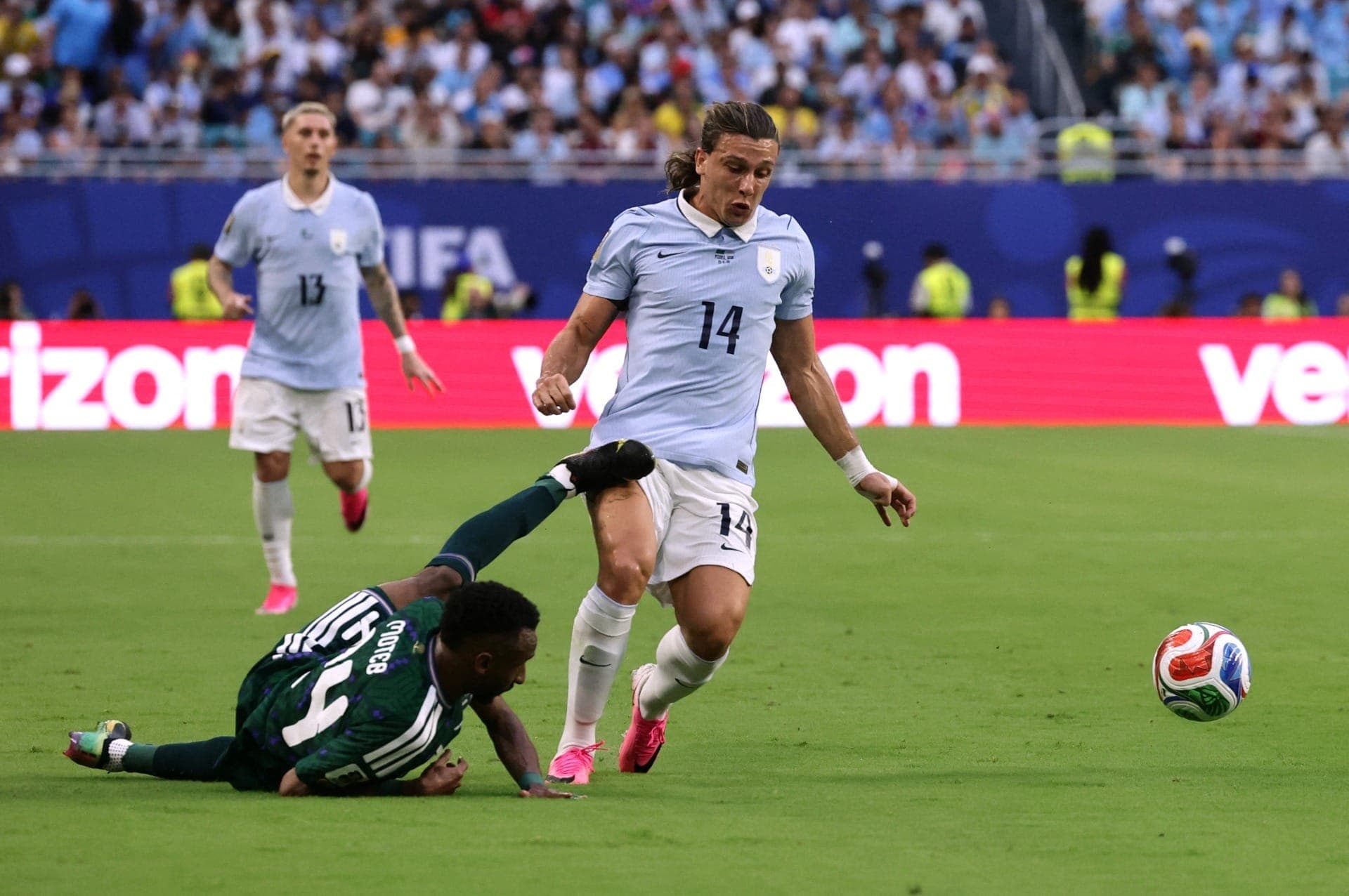 Agustin Canobbio durante jogo contra a Arábia Saudita