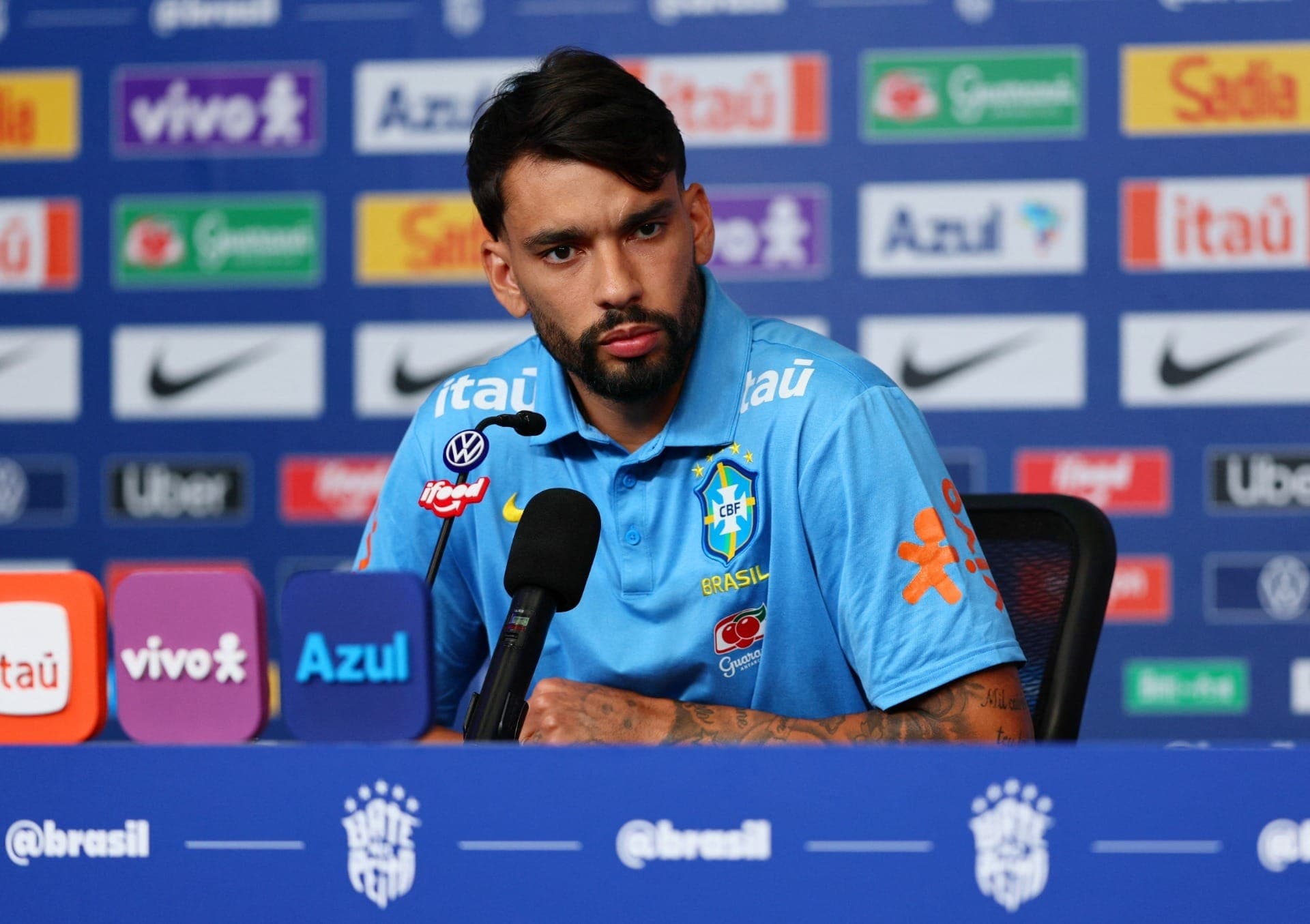 Lucas Paquetá em entrevista coletiva