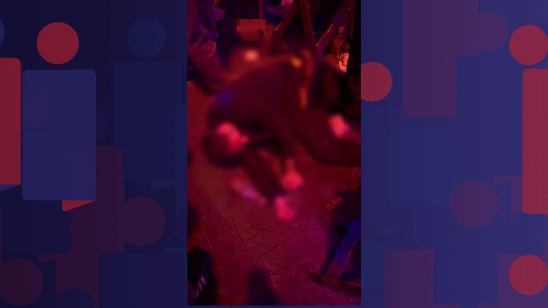 Imagens mostram o homem desmaiado após ser espancado