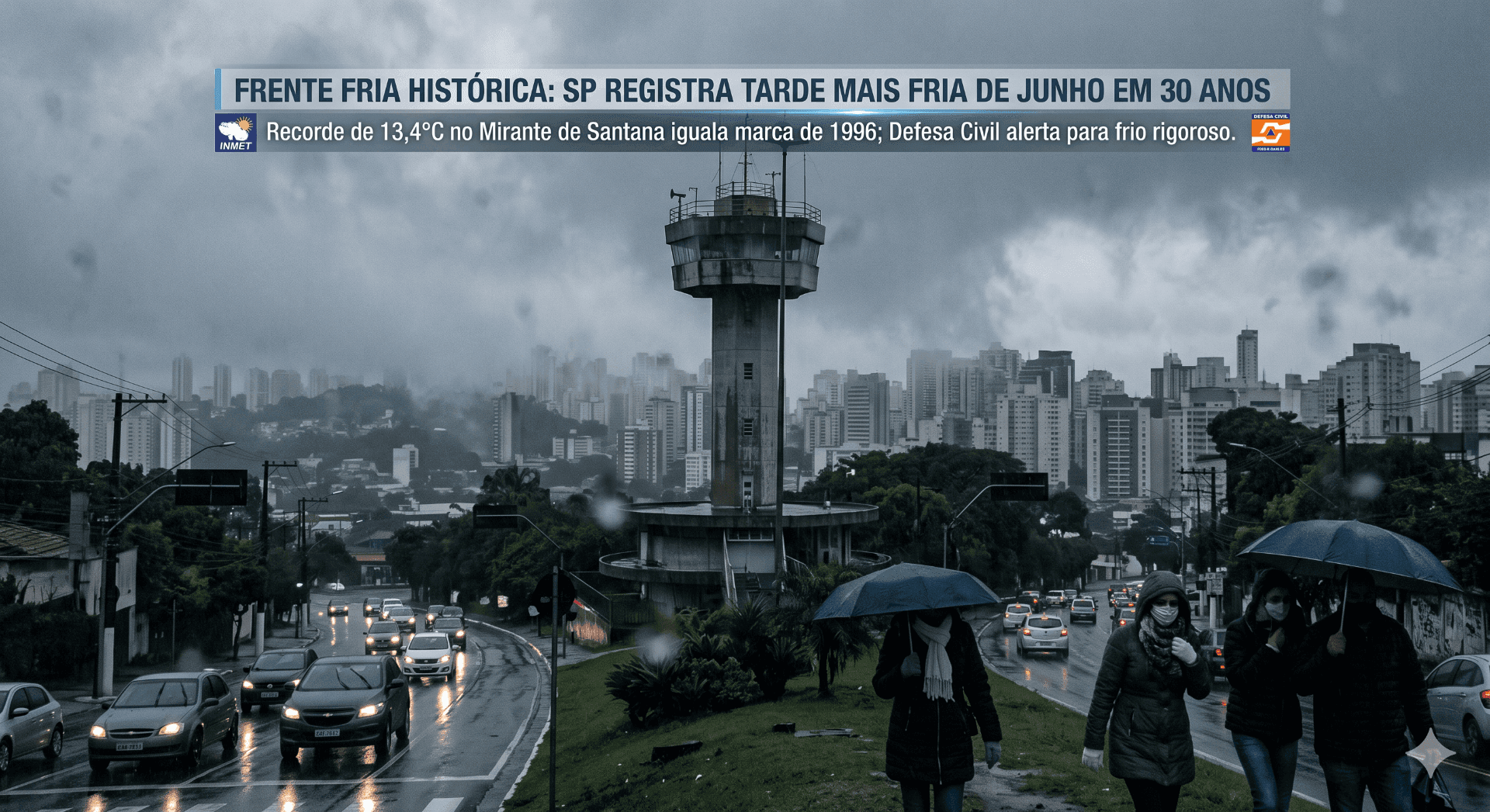 Inmet registra a menor temperatura máxima em SP nesta tarde