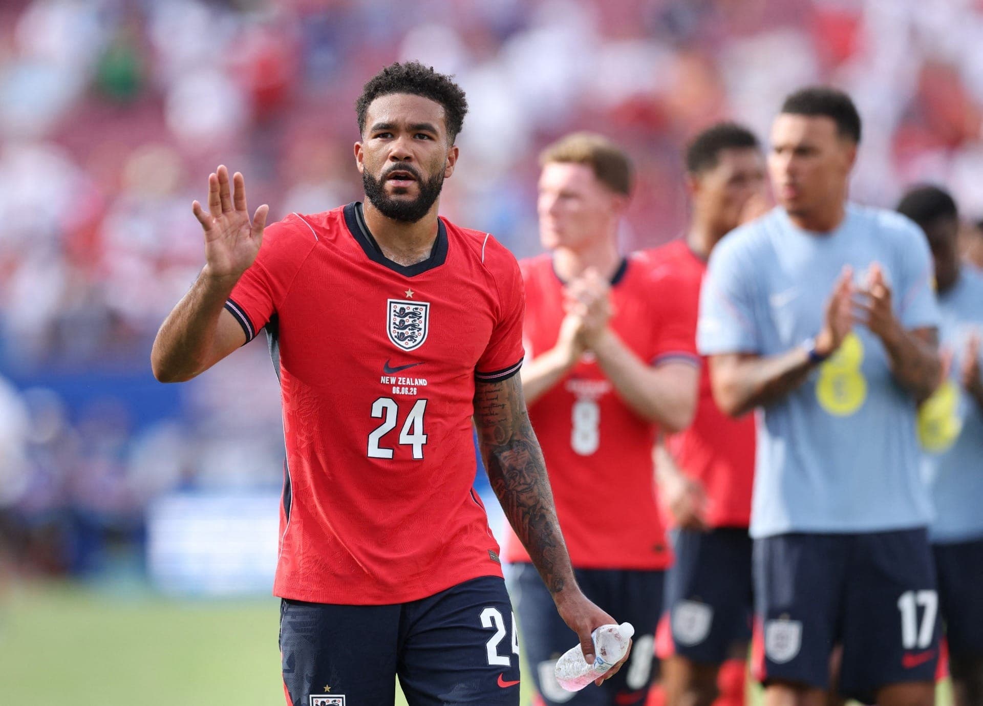 Reece James, lateral-direito da Inglaterra, durante jogo contra a Nova Zelândia