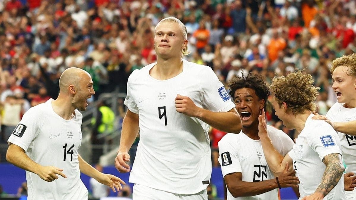 Haaland marcou o segundo gol da Noruega sobre a Costa do Marfim