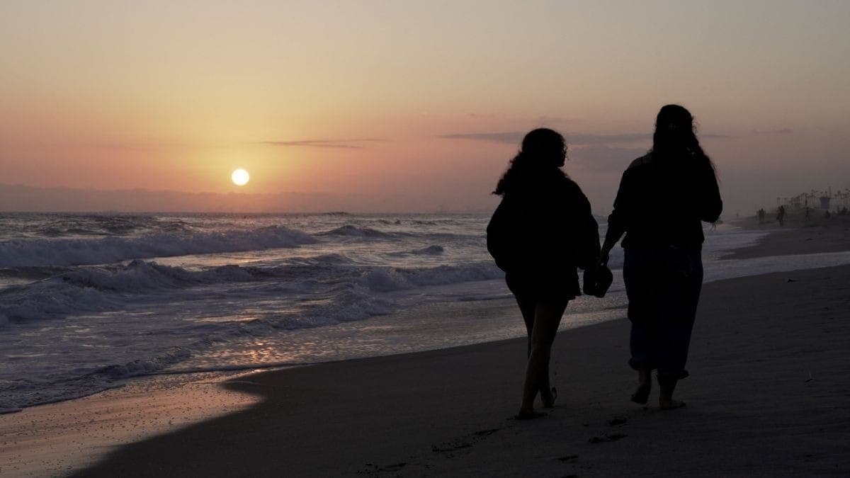 Praia na Califórnia, nos Estados Unidos