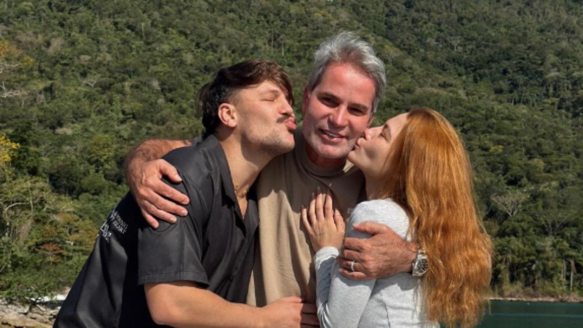 Pastor Marcio Poncio com os filhos, Saulo e Sarah