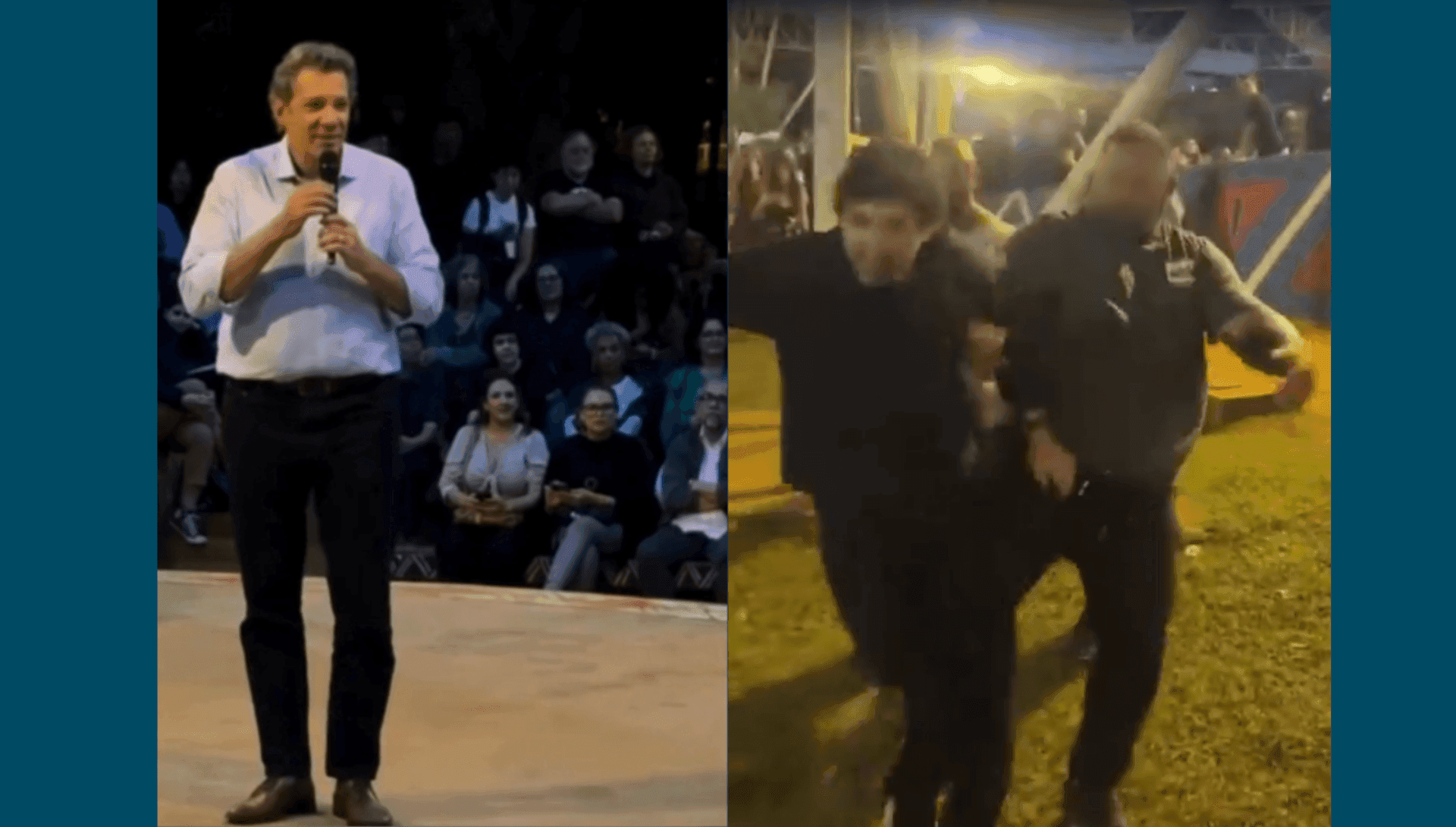 Haddad encerrou o discurso logo após a confusão