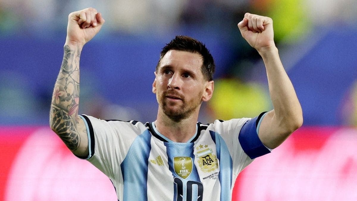 Lionel Messi comemora classificação da Argentina