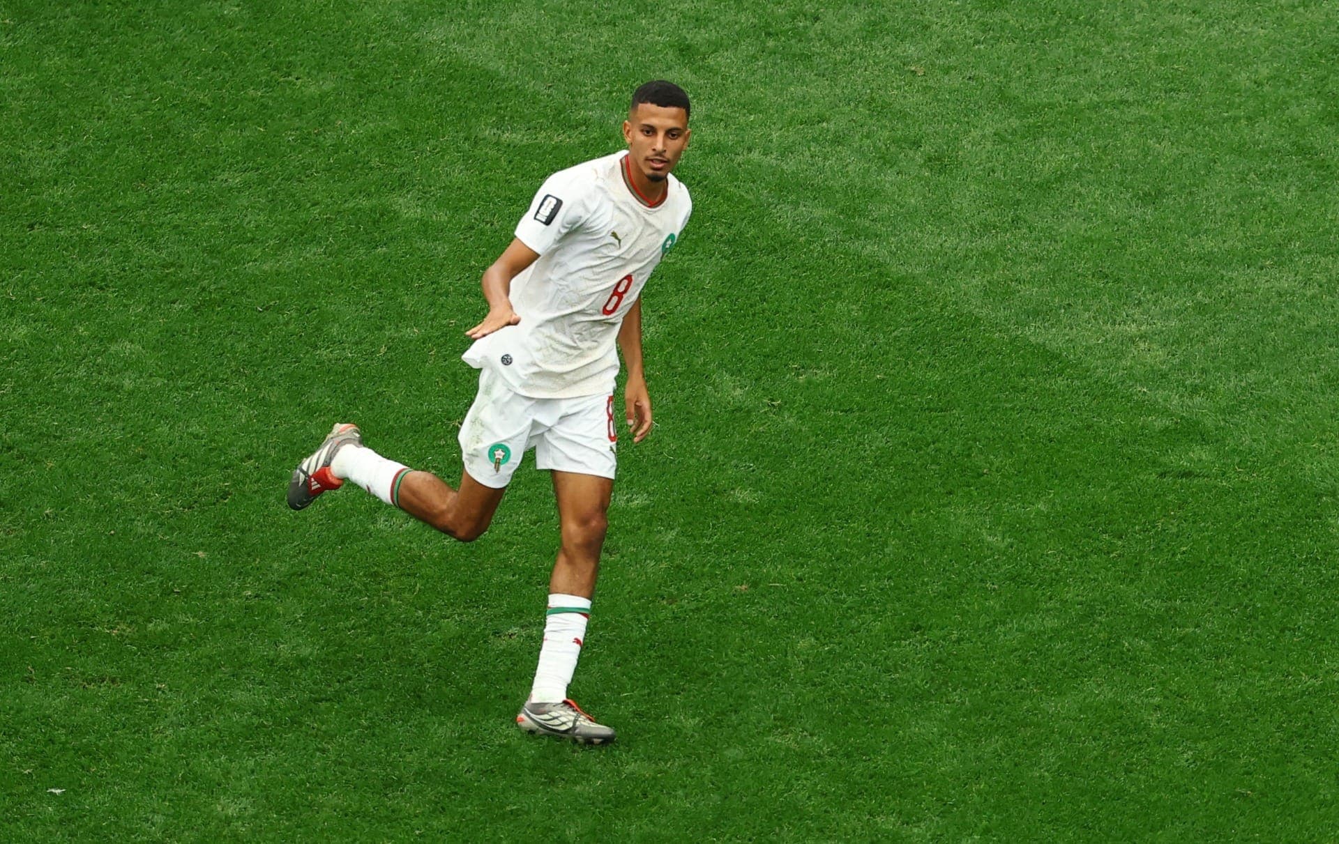 Ounahi comemora gol do Marrocos sobre Canadá pela Copa do Mundo