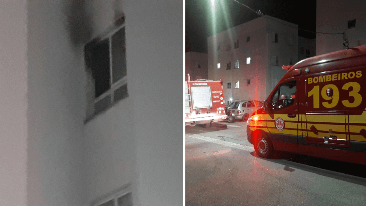 Fogo atinge apartamento no terceiro andar de prédio em São José dos Campos