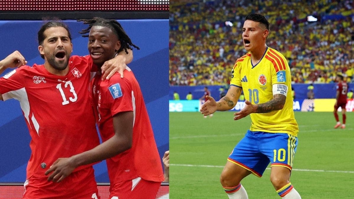 Manzambi, da Suíça; James Rodriguez, da Colômbia