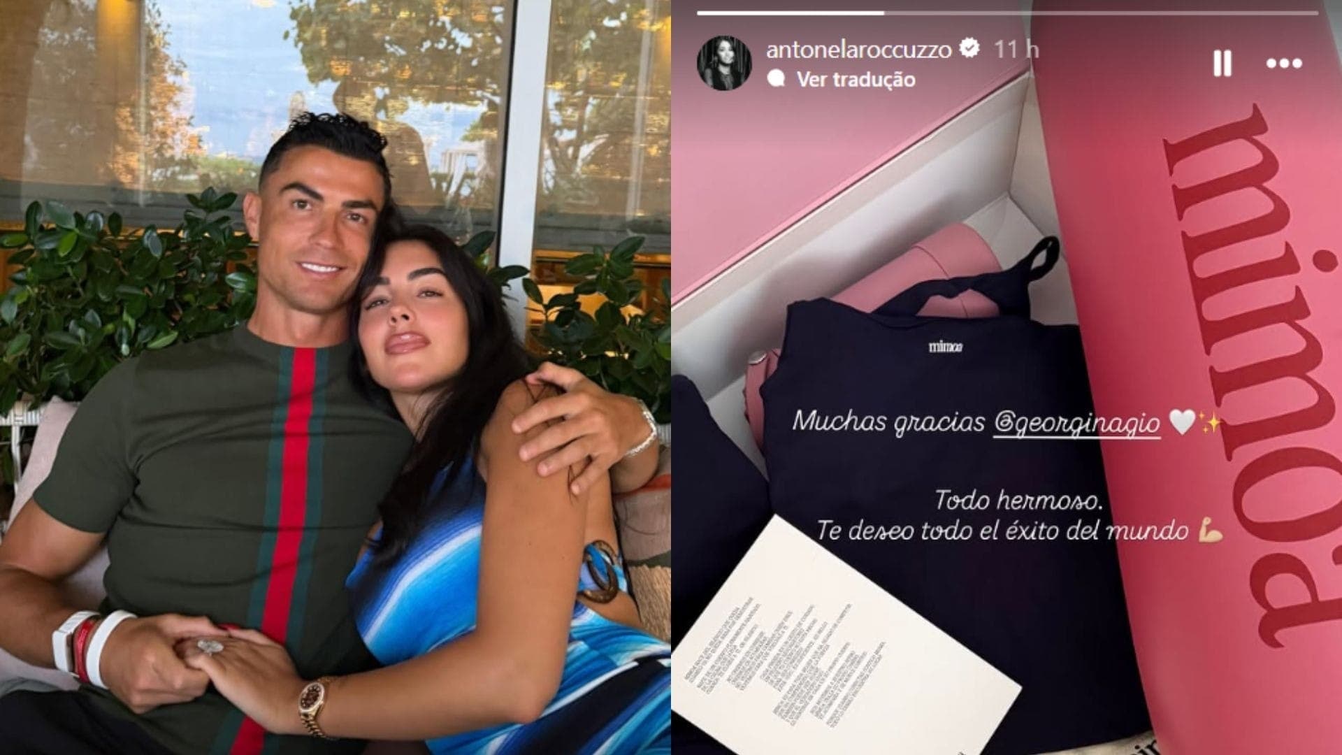 Noiva de Cristiano Ronaldo mandou presente para Antonela Roccuzzo