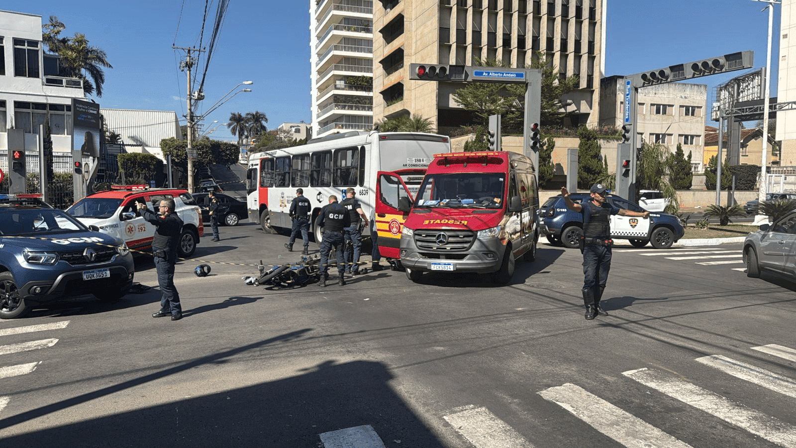 O acidente aconteceu na região Central de Rio Preto