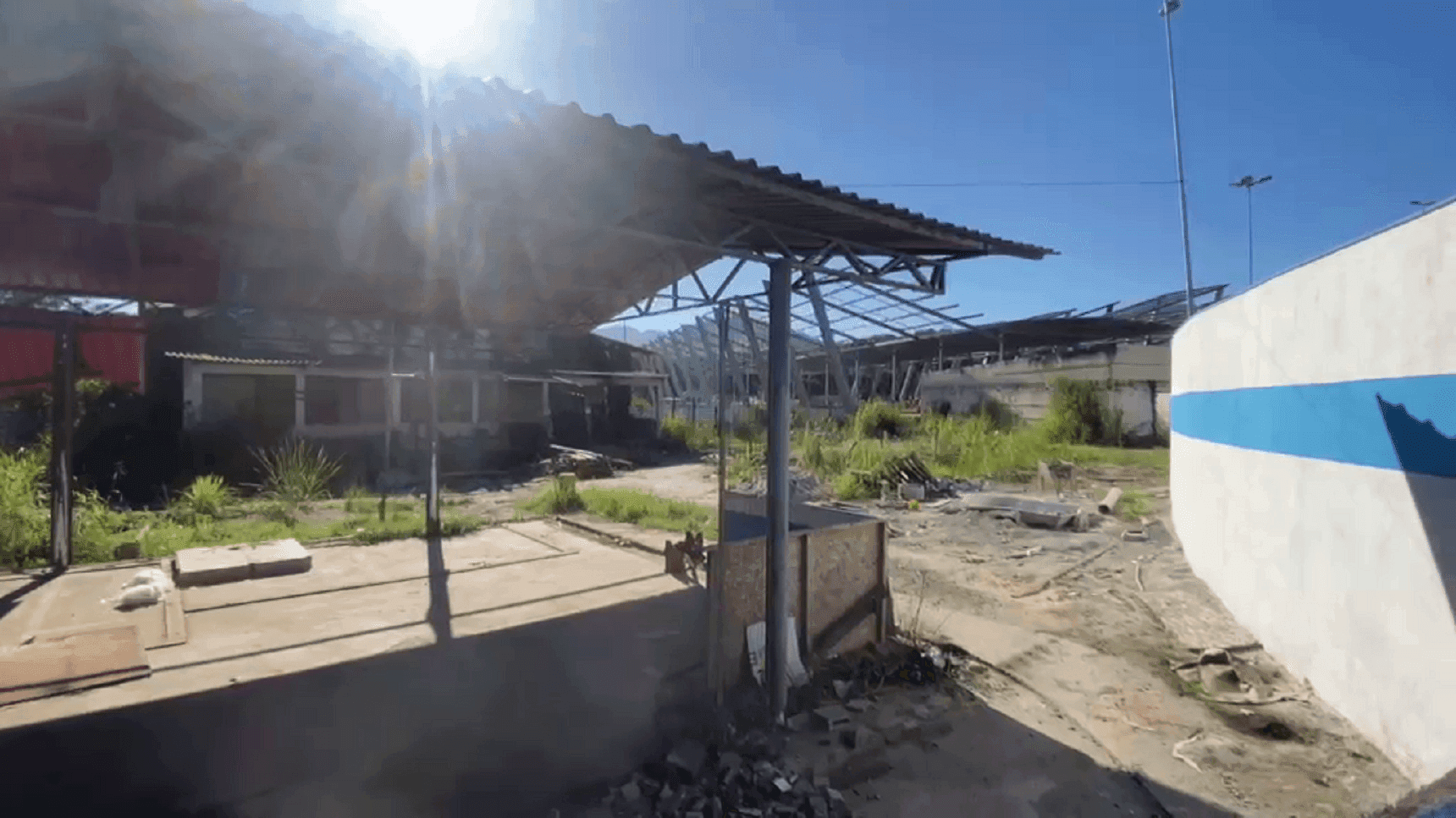 Terreno onde acontece a obra do terminal rodoviário