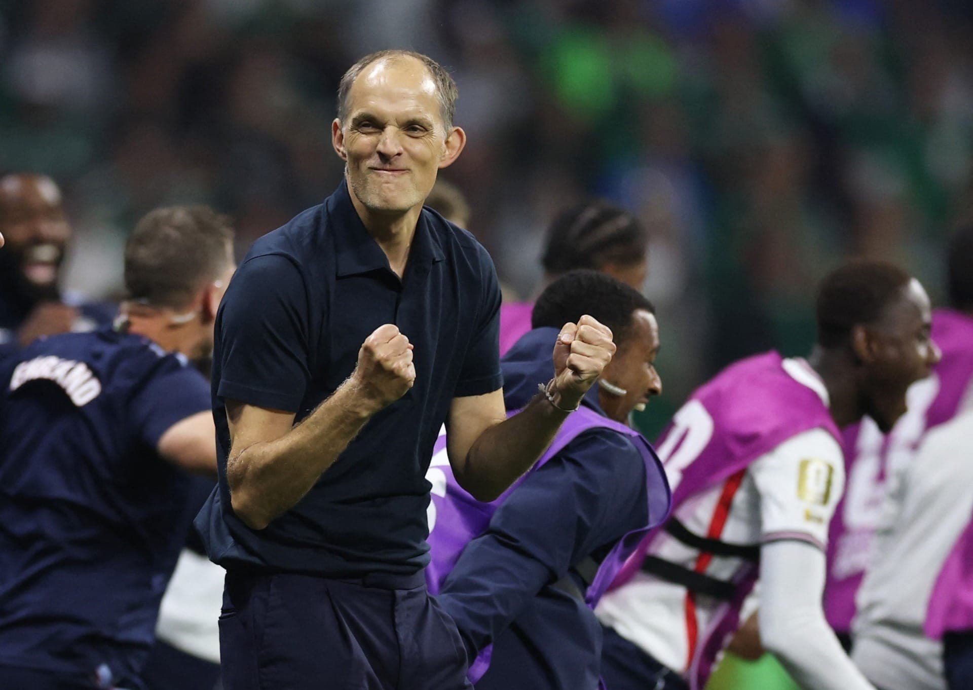 Thomas Tuchel, técnico da Inglaterra, durante gol contra o México