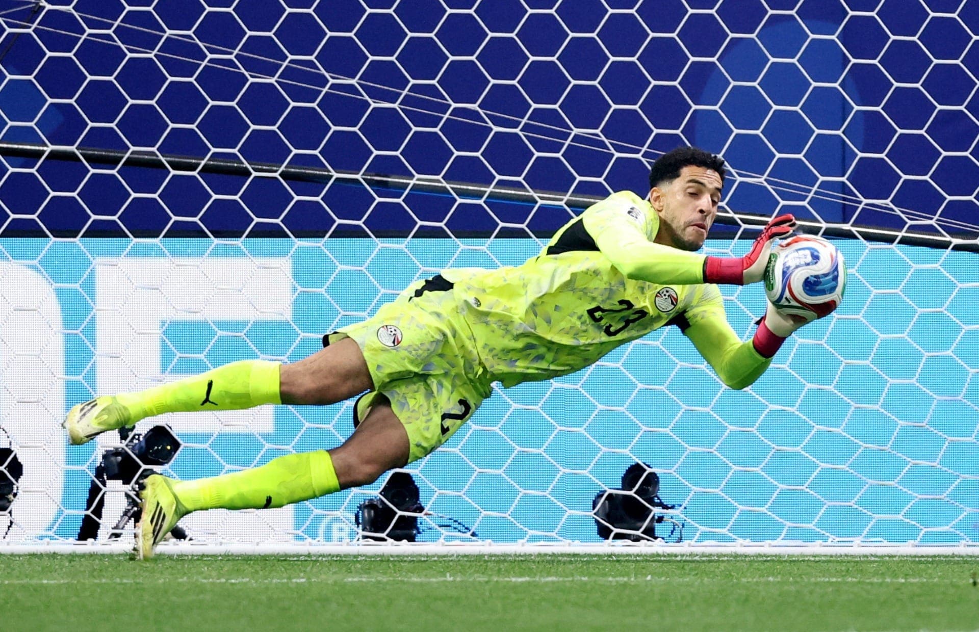 Mostafa Shoubir em ação contra a Argentina