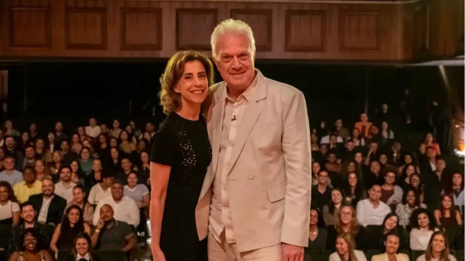 Fernanda Torres e Pedro Bial