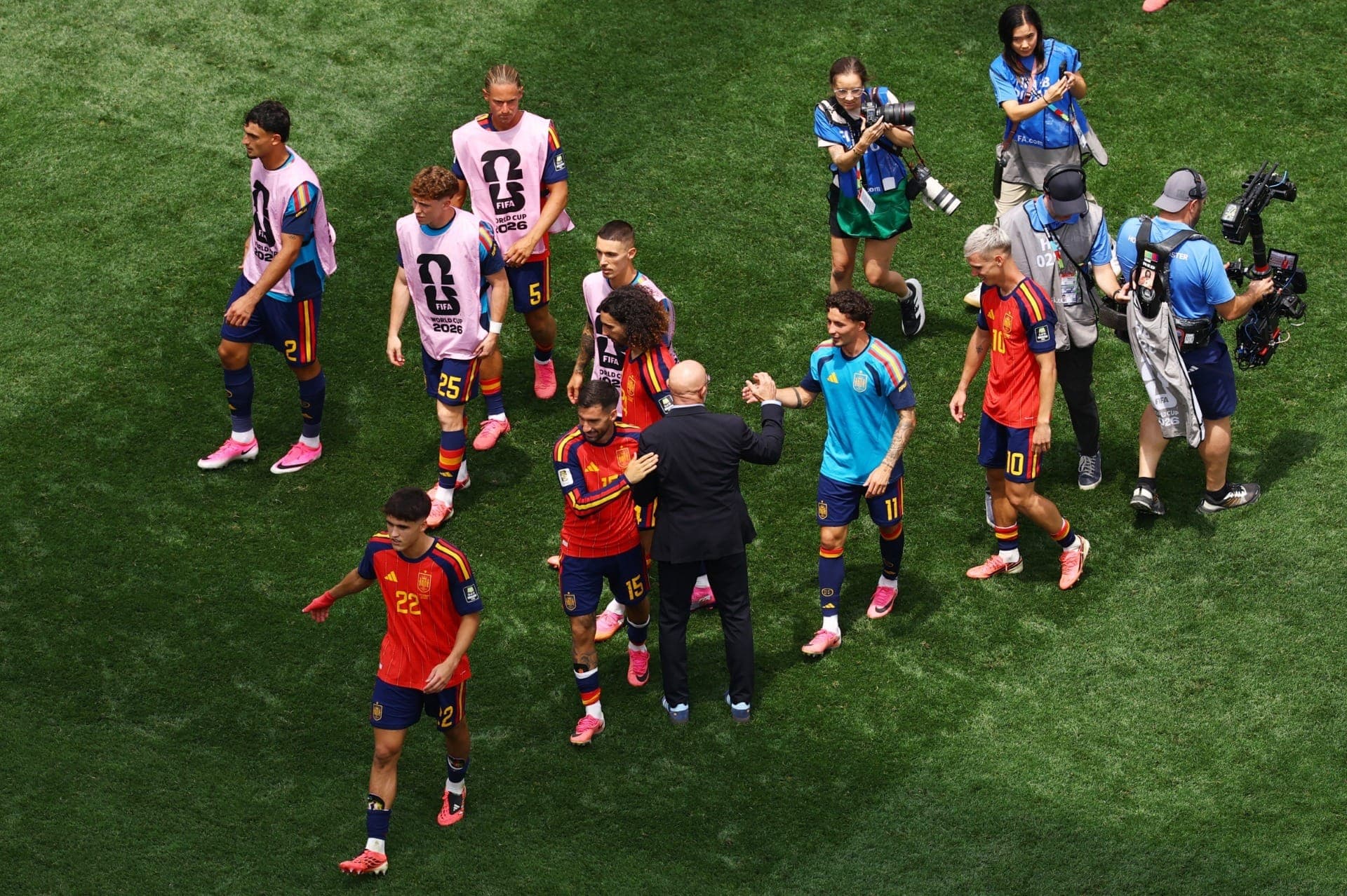 Espanha comemora vaga na semifinal da Copa do Mundo