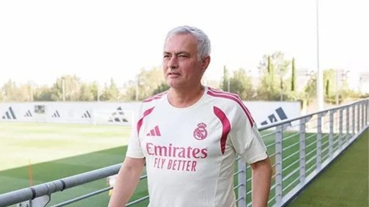 Mourinho em seu primeiro dia no Real Madrid