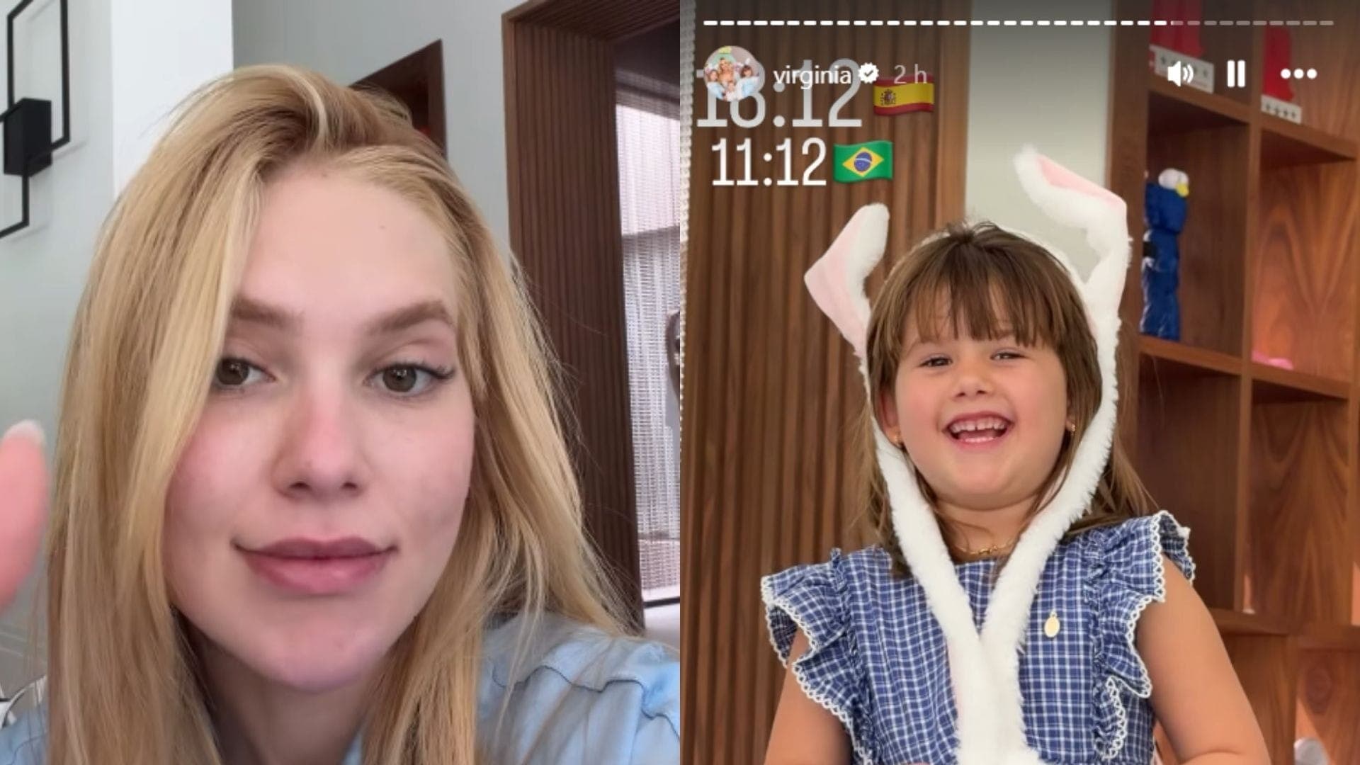 Virginia mostra filhos em casa de Vini Jr.