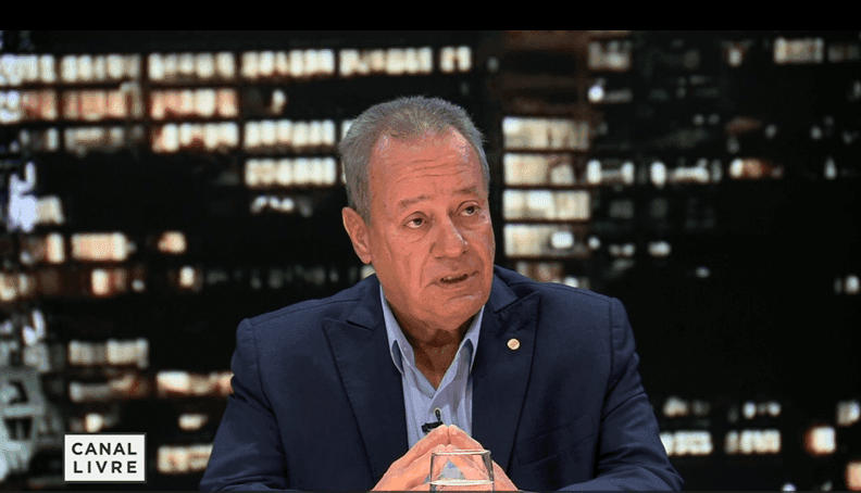 Ricardo Alban, presidente da CNI, durante Canal Livre