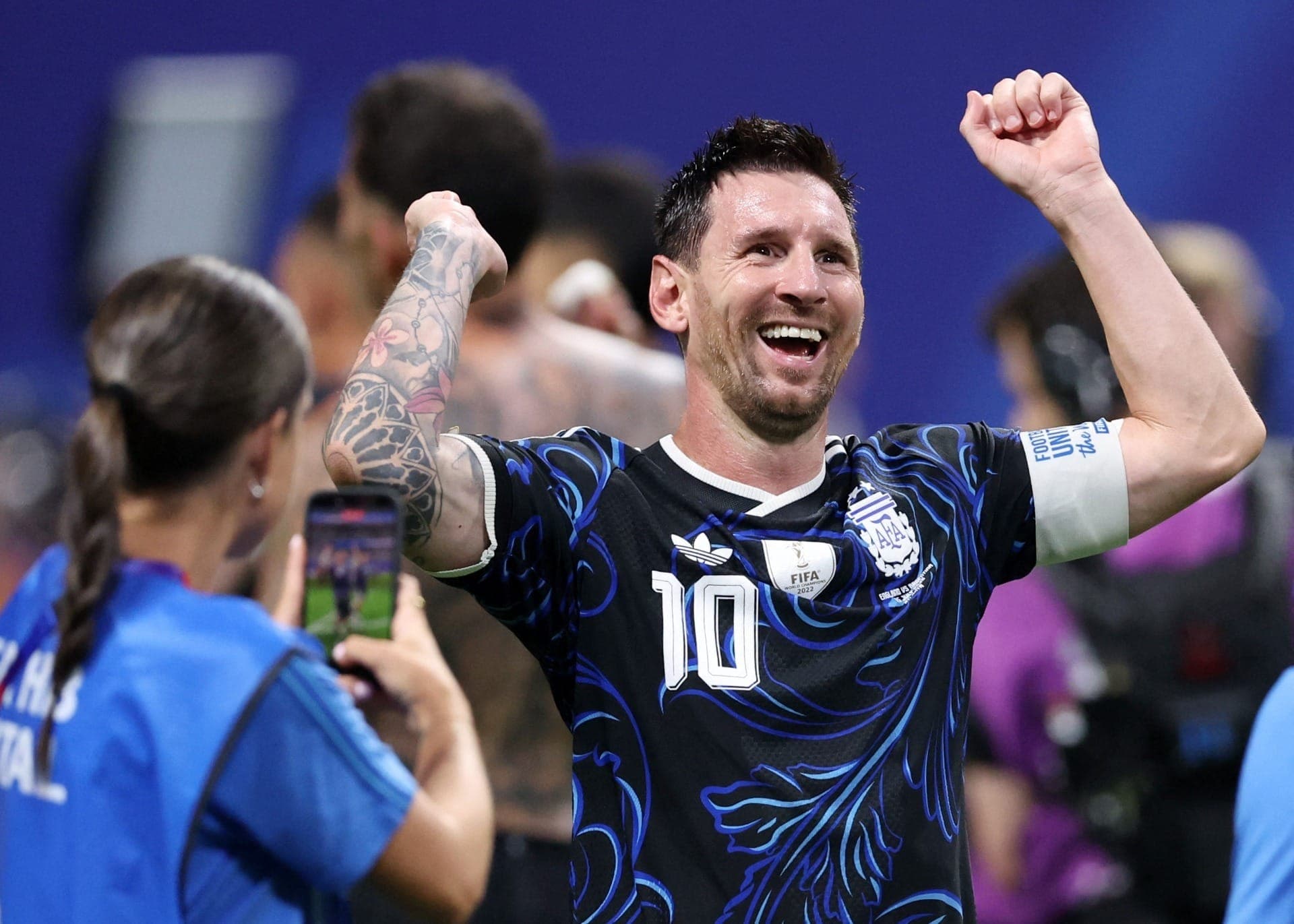 Messi comemora classificação à final da Copa do Mundo