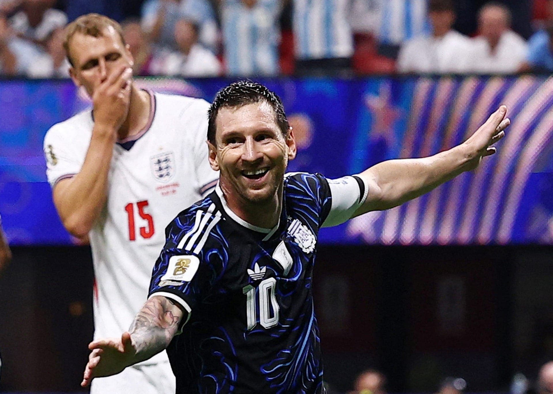 Messi comemora gol da Argentina