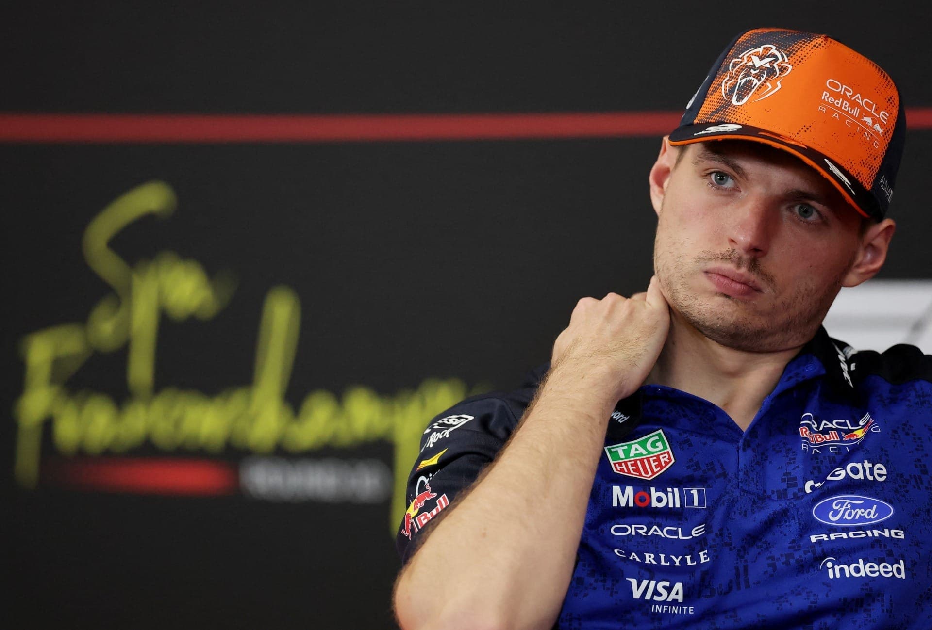 Max Verstappen em coletiva do GP da Bélgica