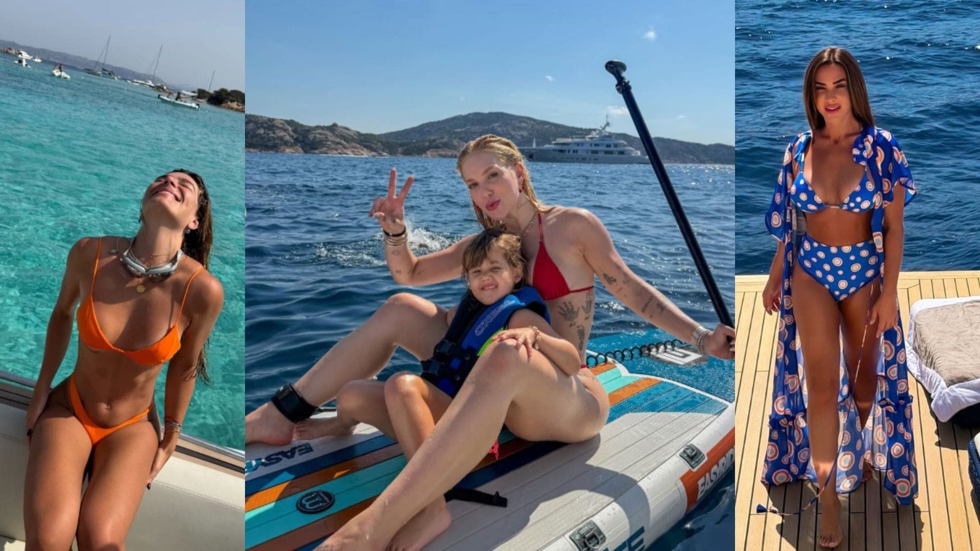 Virginia Fonseca, Mariana Goldfarb e Nicole Bahls estão na Sardenha