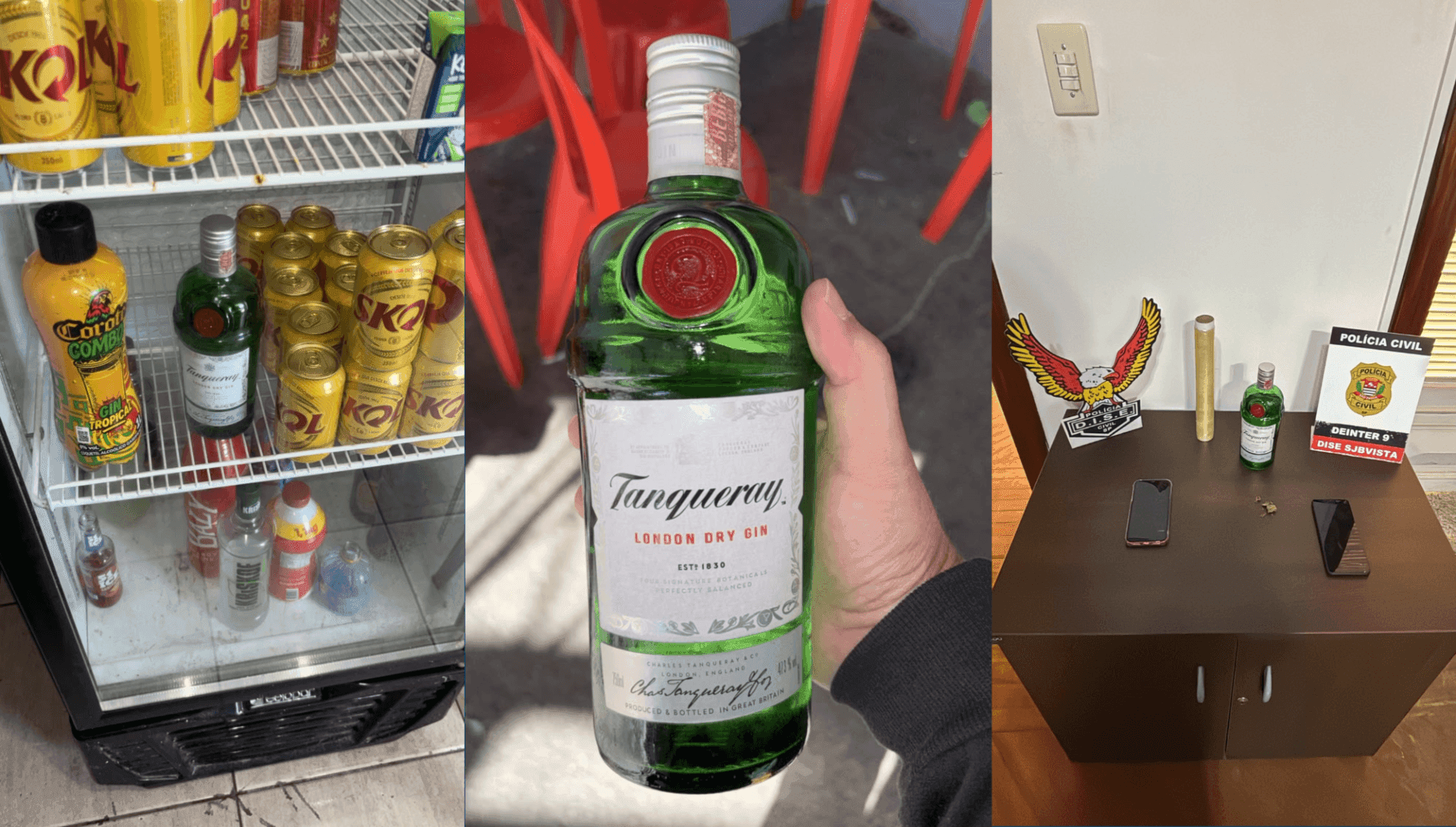 Garrafa de bebida alcoólica foi apreendida com sinais claros de falsificação na tampa