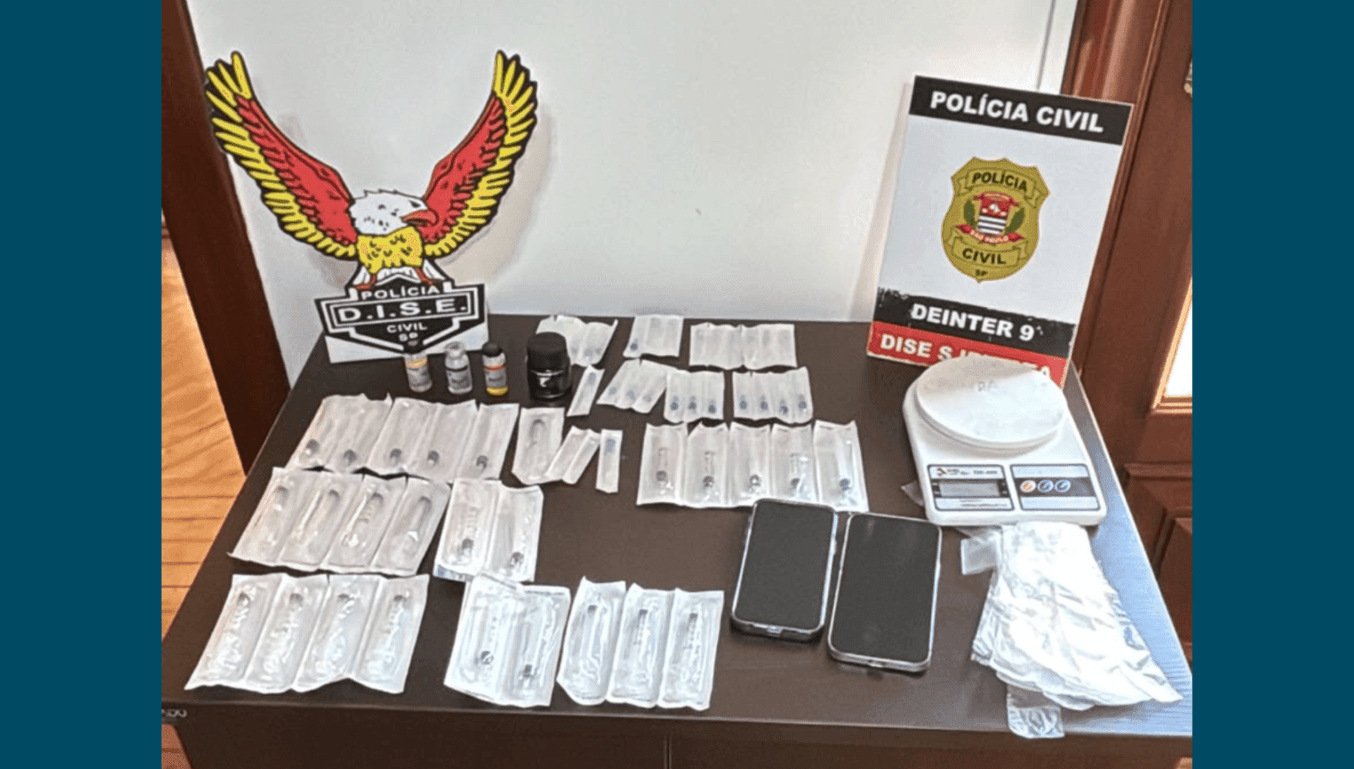 Material apreendido durante mandado de busca e apreensão