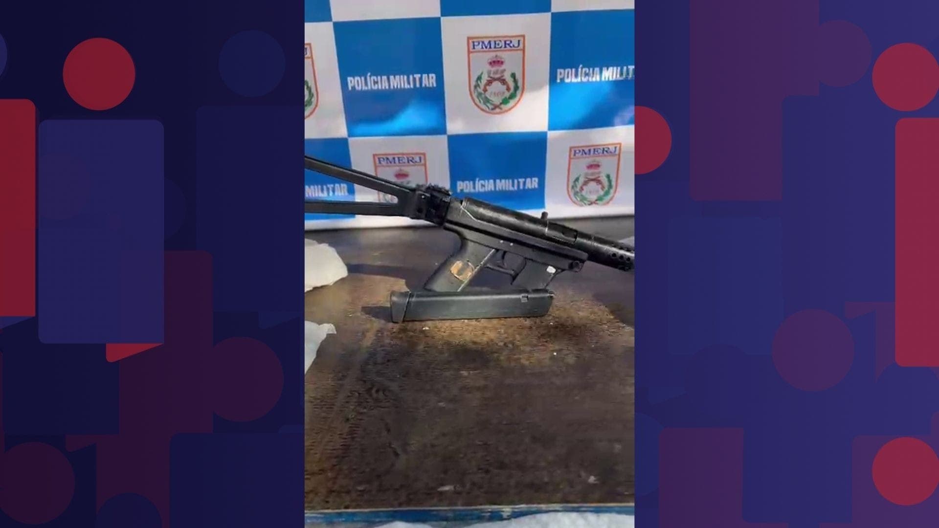 Submetralhadora apreendida pela PM