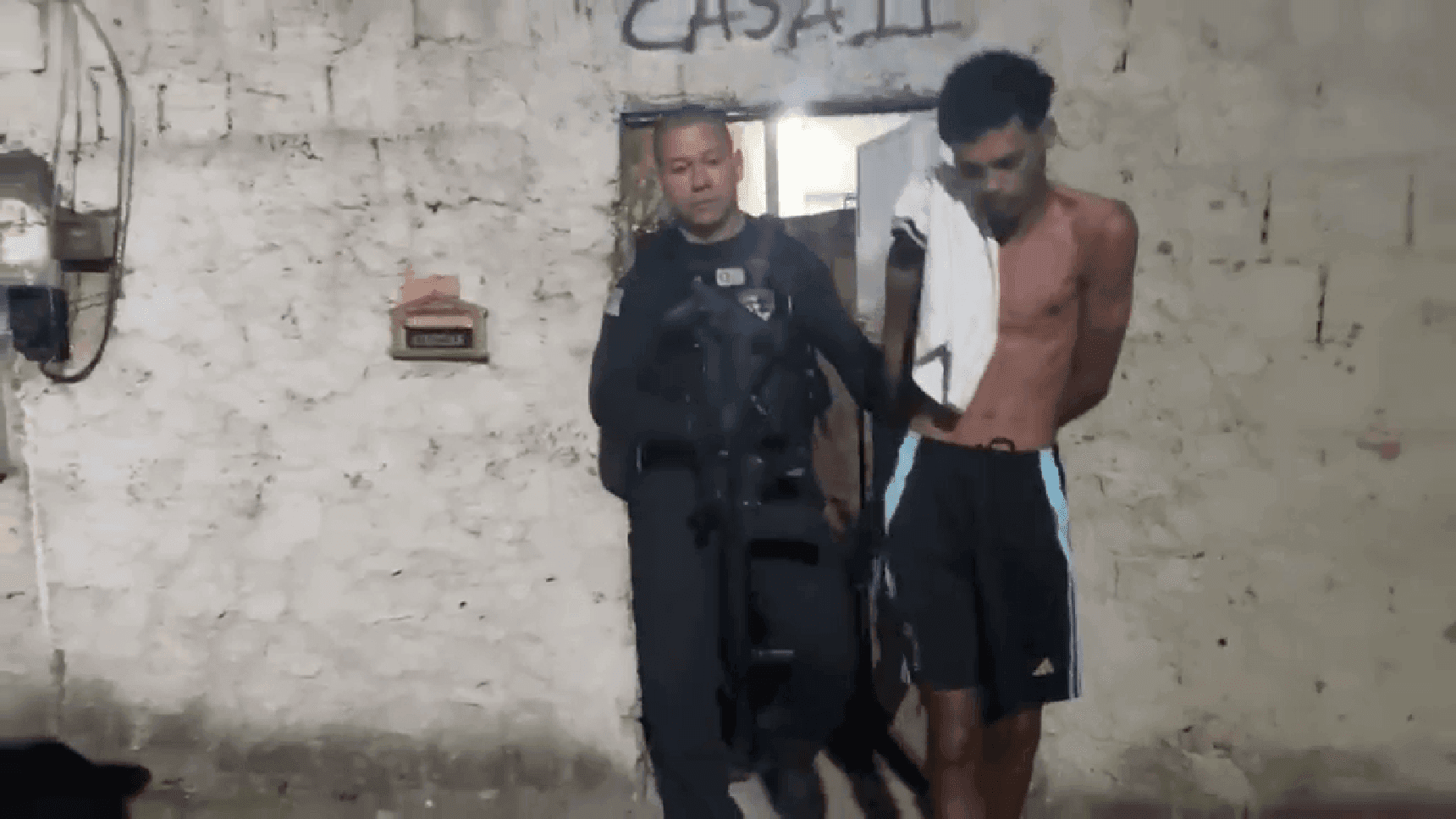 Imagem da polícia em operação