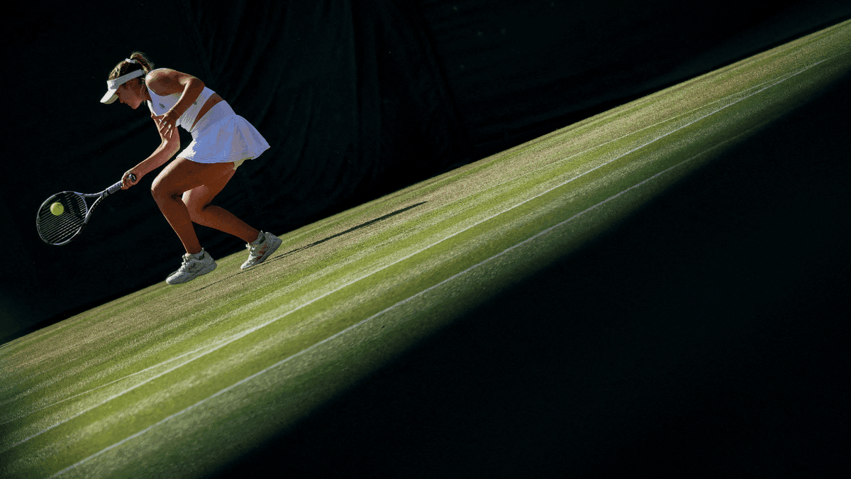 Sofia Kenin em ação em Wimbledon