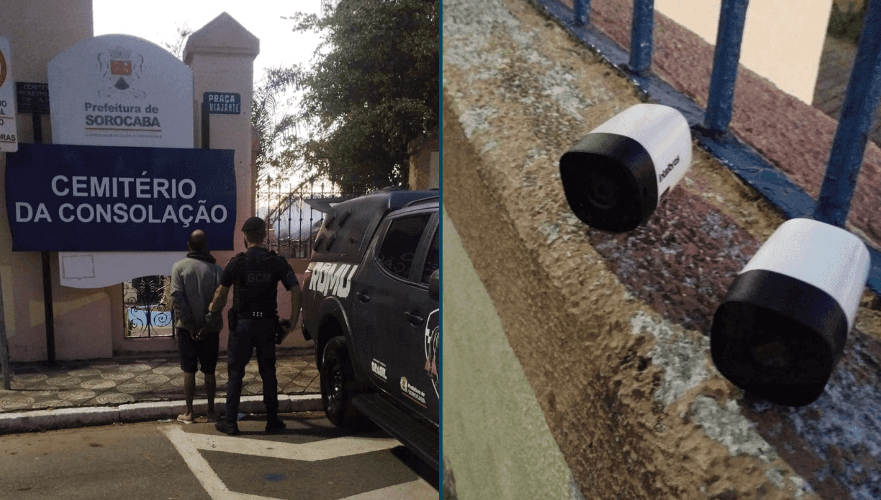 Duas câmeras furtadas foram recuperadas após a prisão do suspeito
