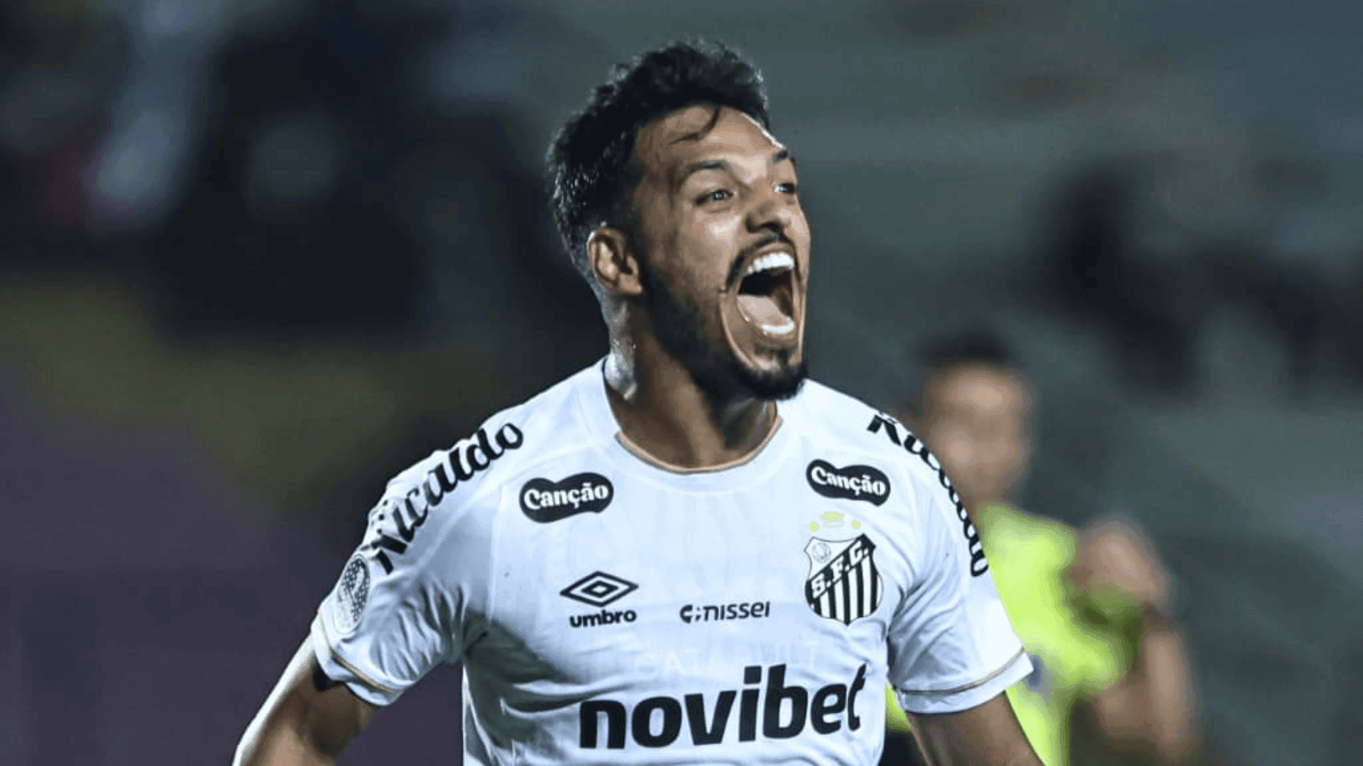 Gabriel Menino marcou um dos gols da goleada do Santos