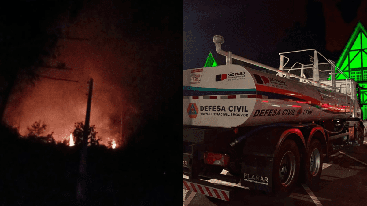 Incêndio florestal destrói 1,5 hectare de área de preservação em Campos do Jordão
