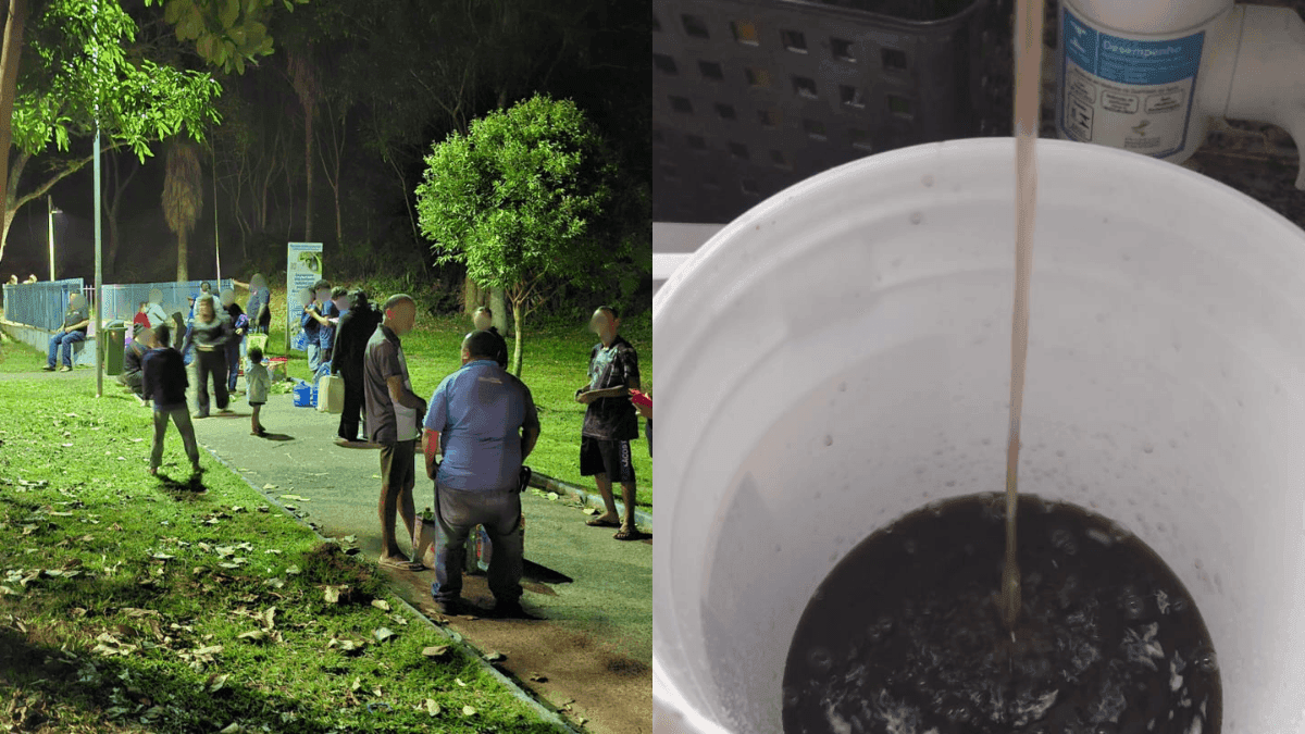 Sem abastecimento de água, moradores de SJCampos recorrem a bicas d'água