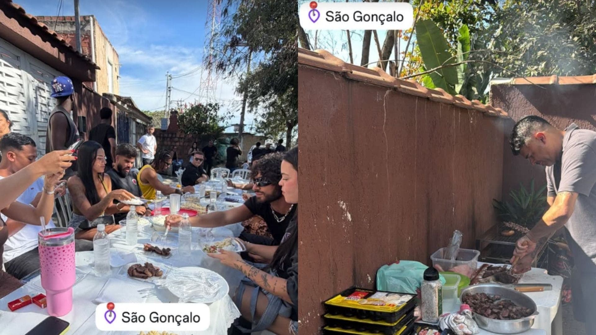 Virginia curte churrasco com Vini Jr. em São Gonçalo