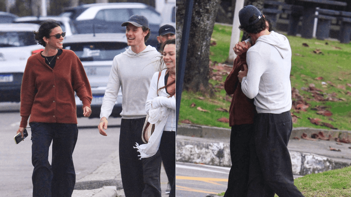 Bruna Marquezine e Shawm Mendes trocam beijos e carícias na rua